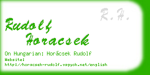 rudolf horacsek business card